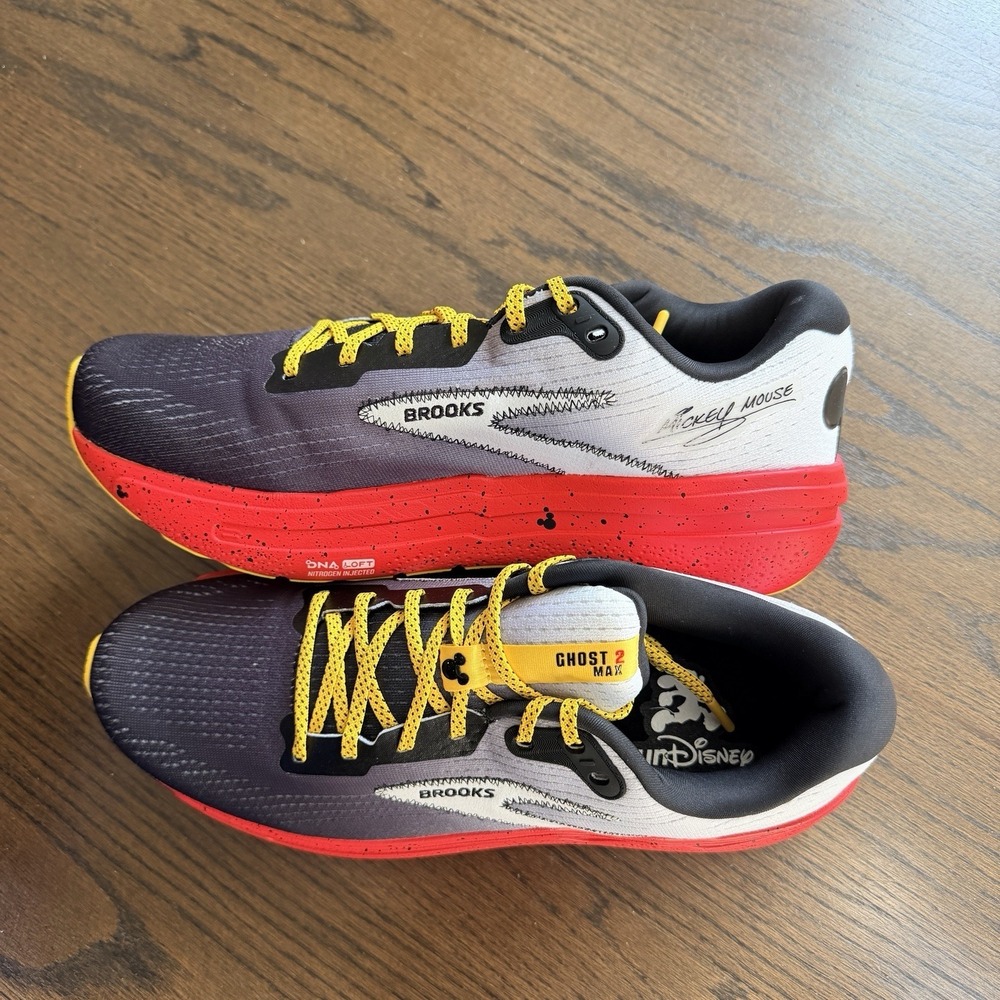 Brooks RunDisney Ghost Max 2 Mickey Mouse‎ Running Shoes Men's Size 10.5 D